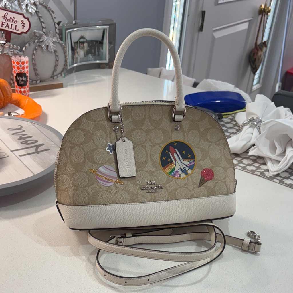 Coach Sierra Satchel Purse Crossbody Signature Space Nasa Limited Series